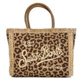 Borsa a spalla SAINT BARTH VANITY STRAW N - Leopard 18 Emb 00176H